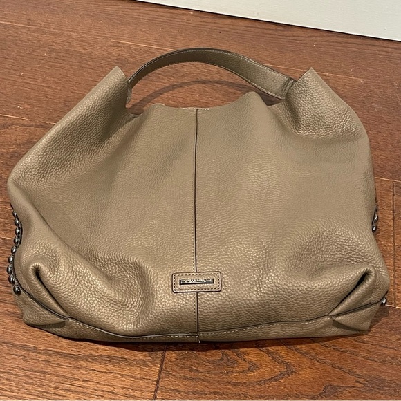 Rebecca Minkoff Grey Pebble Leather Hobo Shoulder Bag - Picture 3 of 7